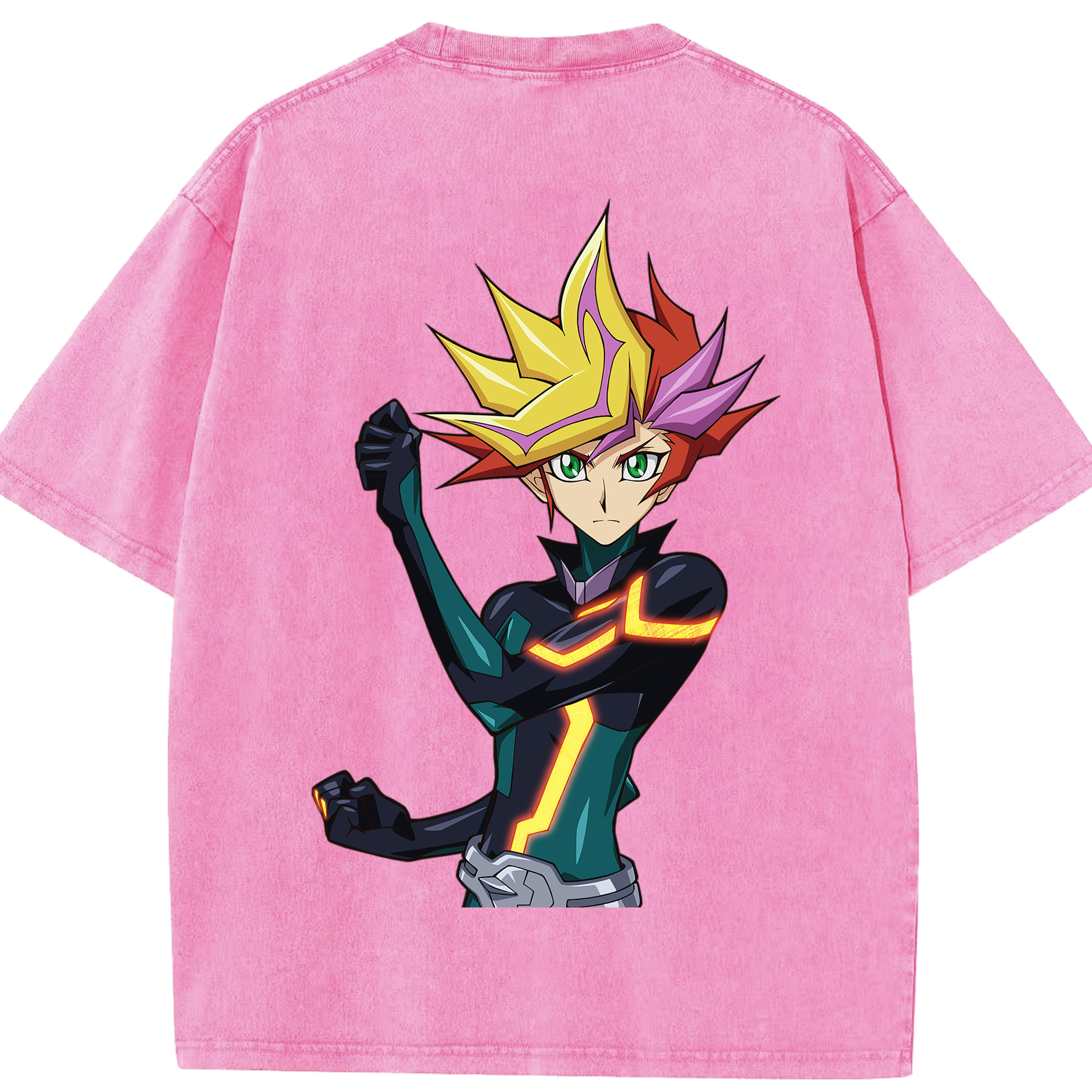 （画像用） 遊☆戯☆王 Yu-Gi-Oh! 綿100% ヴィンテージ風 半袖Tシャツ（背面プリント）